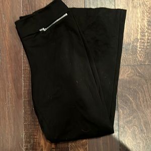 New York & Company stretch wide leg pants with zipper pockets.